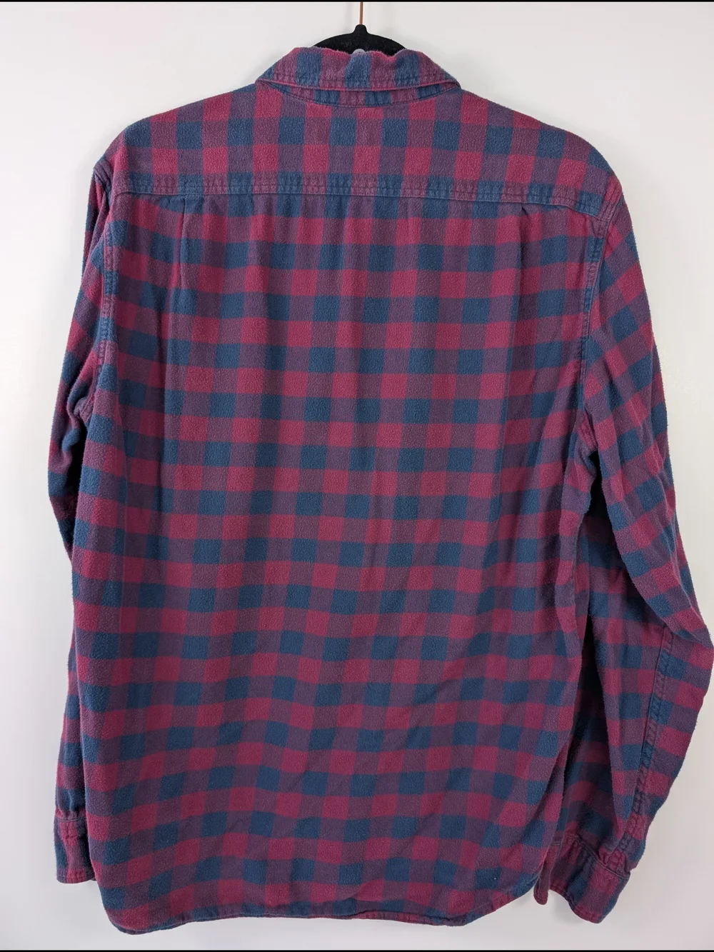 J. Crew Men's Burgundy & Navy Plaid Button-Down Shirt